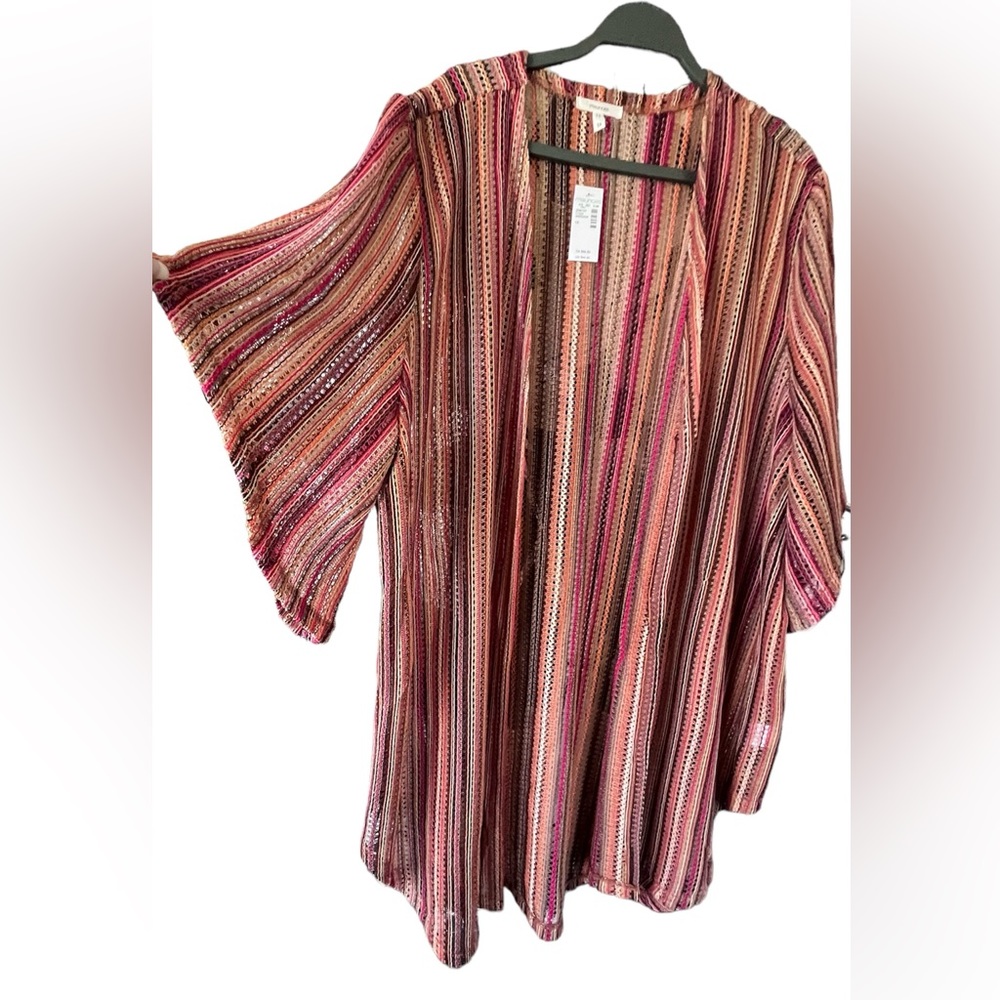 Maurice’s striped beach swim cover up plus size 1X. NWT